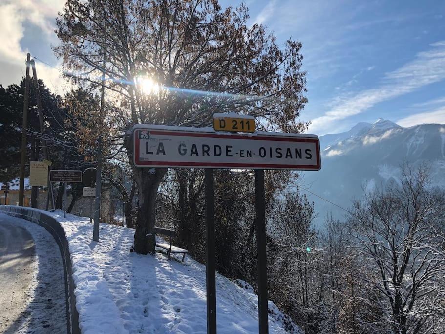 Appartement rez de jardin montée de l'alpe d'Huez La Garde  Esterno foto